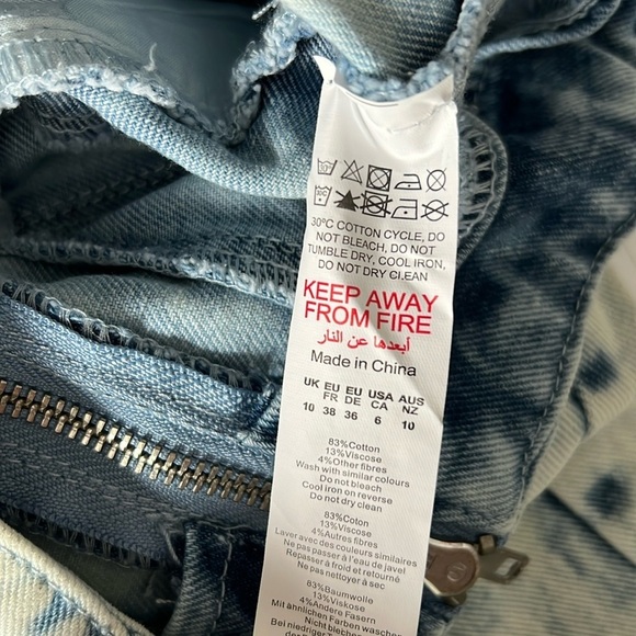 Pretty little thing NWT corset acid wash jeans 6 - Picture 7 of 8